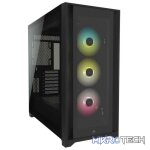 Corsair iCUE 5000X RGB Tempered Glass Mid Tower ATX Smart Case  Black